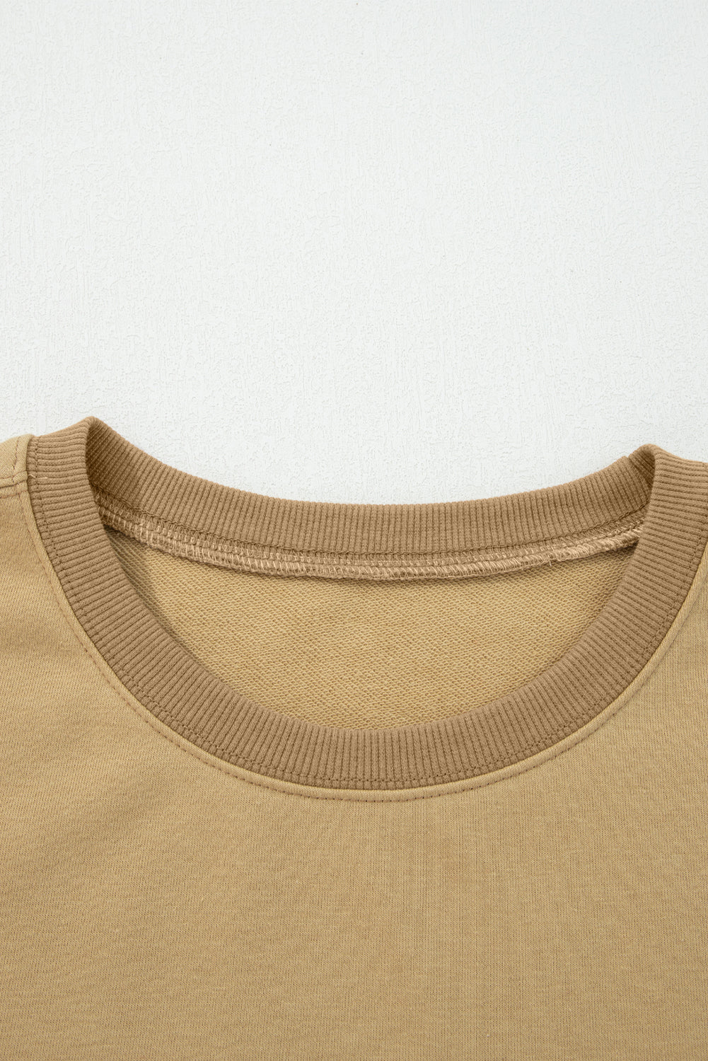 Sage Green Star Patchwork Exposed Seam Uneven Hem Sweatshirt