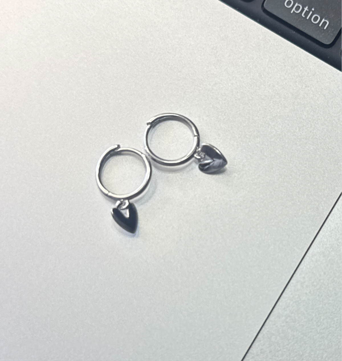 925 Sterling Silver Hoop Heart Dangle for kids and Adults with Sensitive Skin.