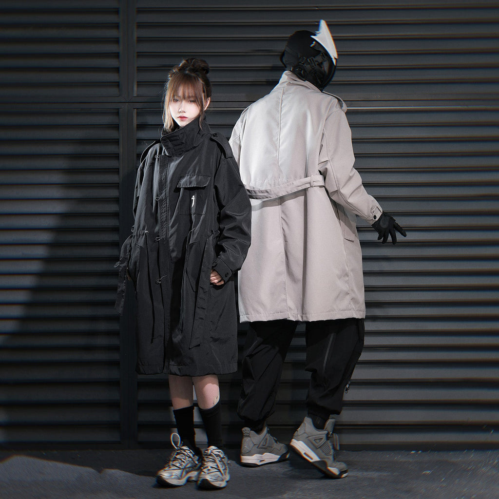 HiJ38 I-Tech Anorak Trench Coat