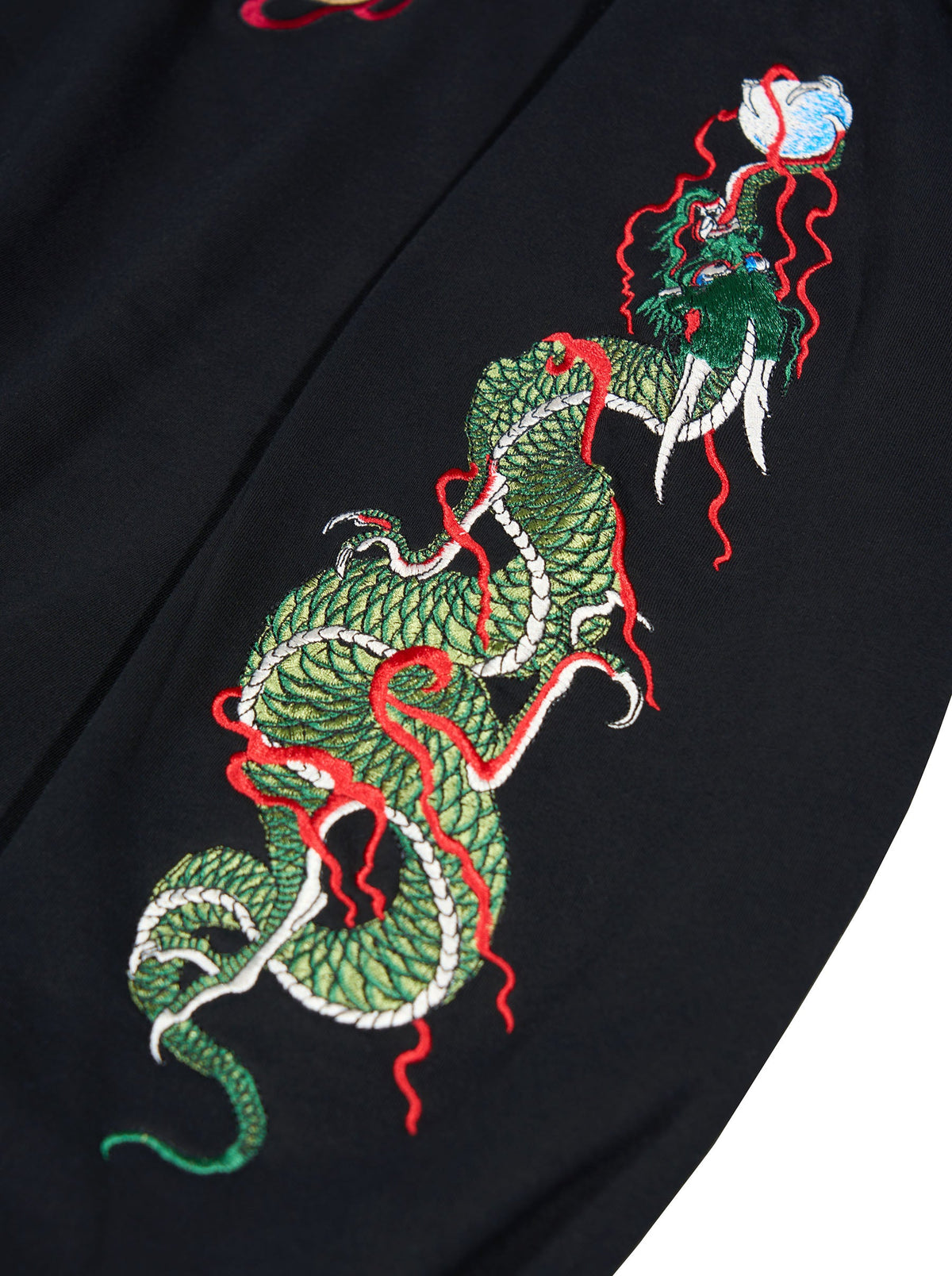 KH9005 Green Dragon Embroidery Hoodie