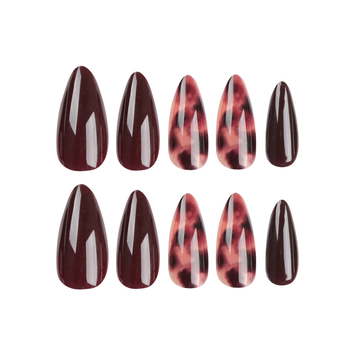 Simple French Wearable False Nails Almond Colorful Stripes Colorblock Design Manicure Fake Nails Line Full Cover Press On Nail