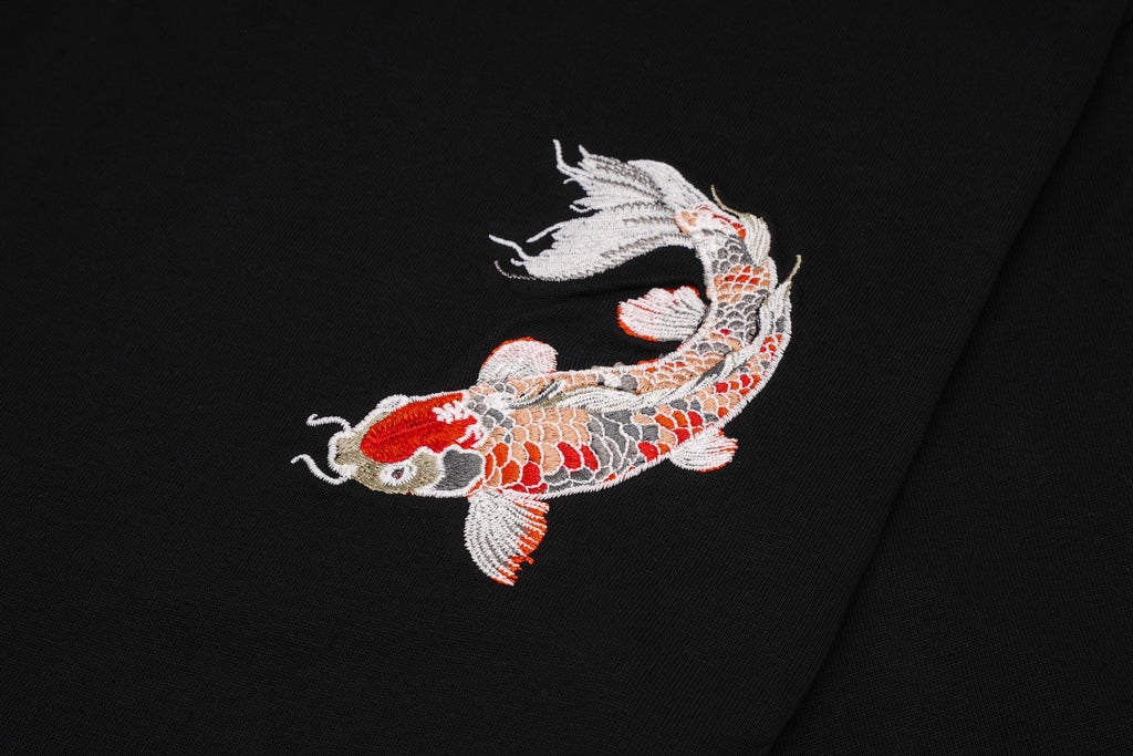 ET514 Koi Fish Embroidered Tee