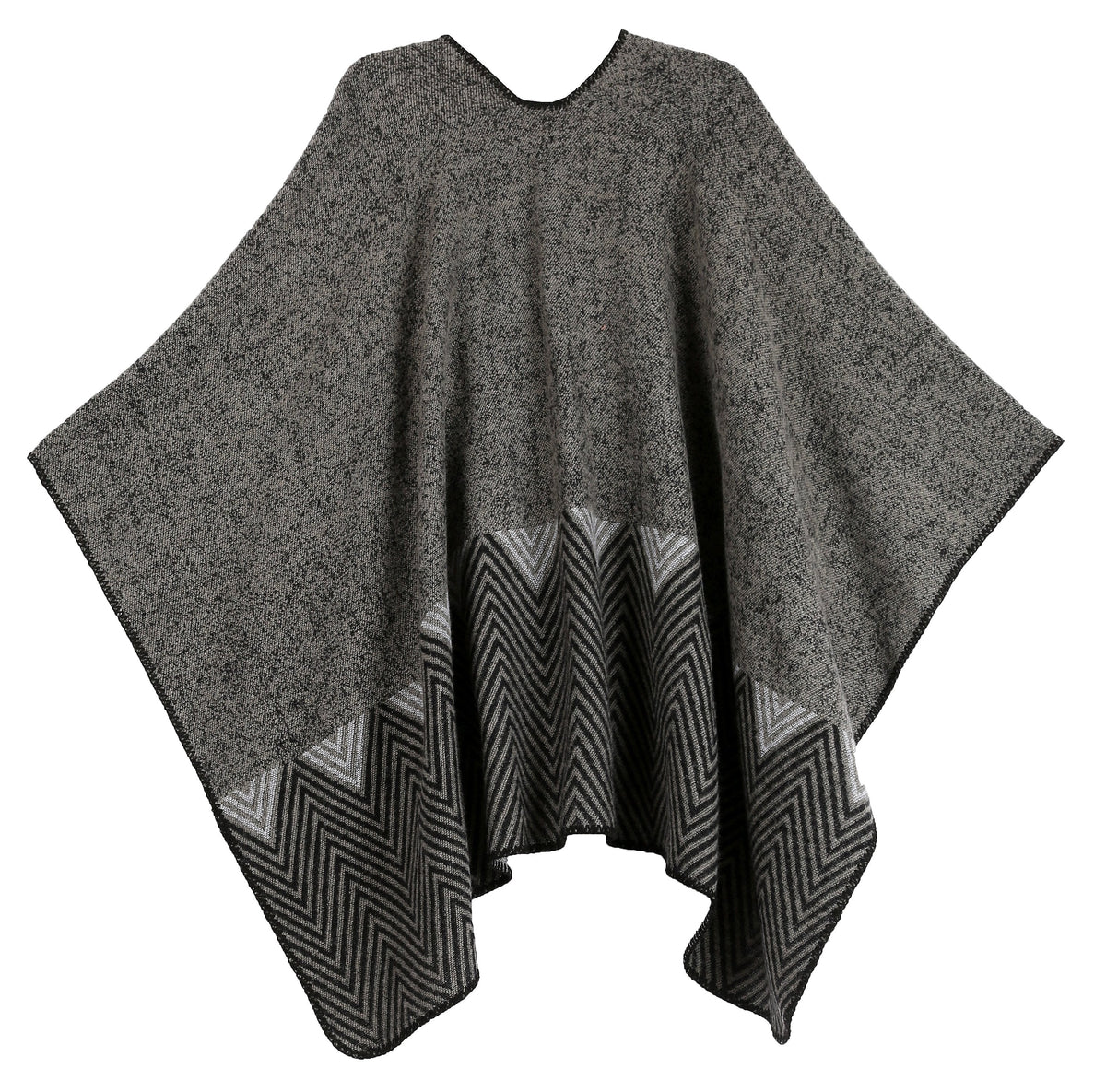 Sakkas Lupe Reversible Patterned Ruana Poncho Wrap Cardigan