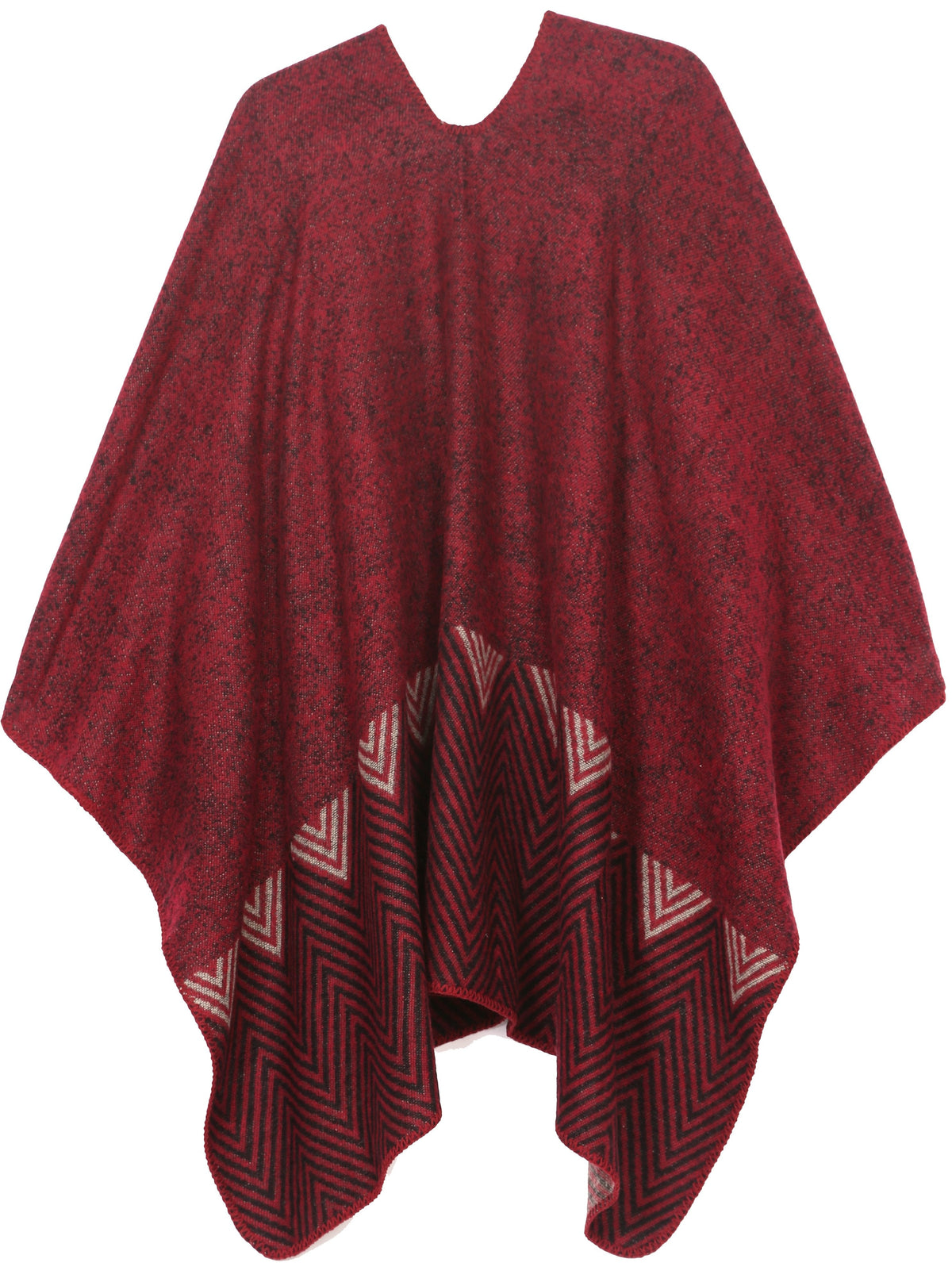 Sakkas Lupe Reversible Patterned Ruana Poncho Wrap Cardigan