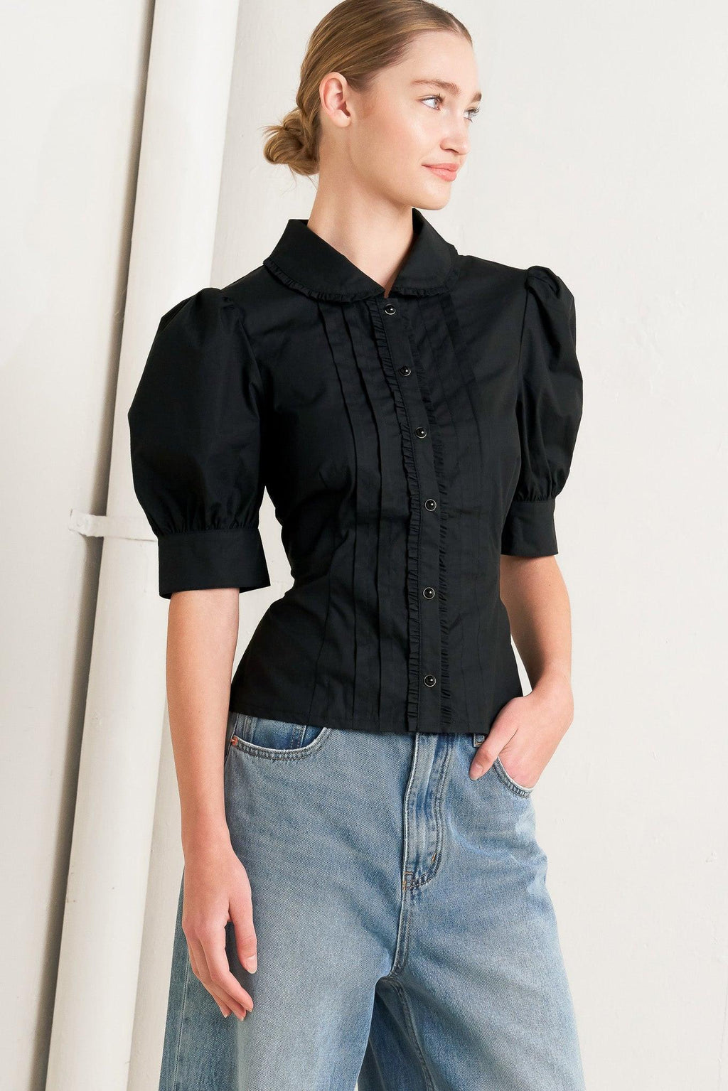 REFINED ROMANCE WOVEN TOP