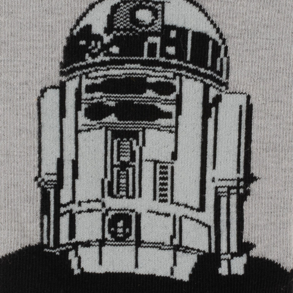 Star Wars R2-D2 Men's Gray and Black Mod Dress Socks and Lapel Pin Gift Set
