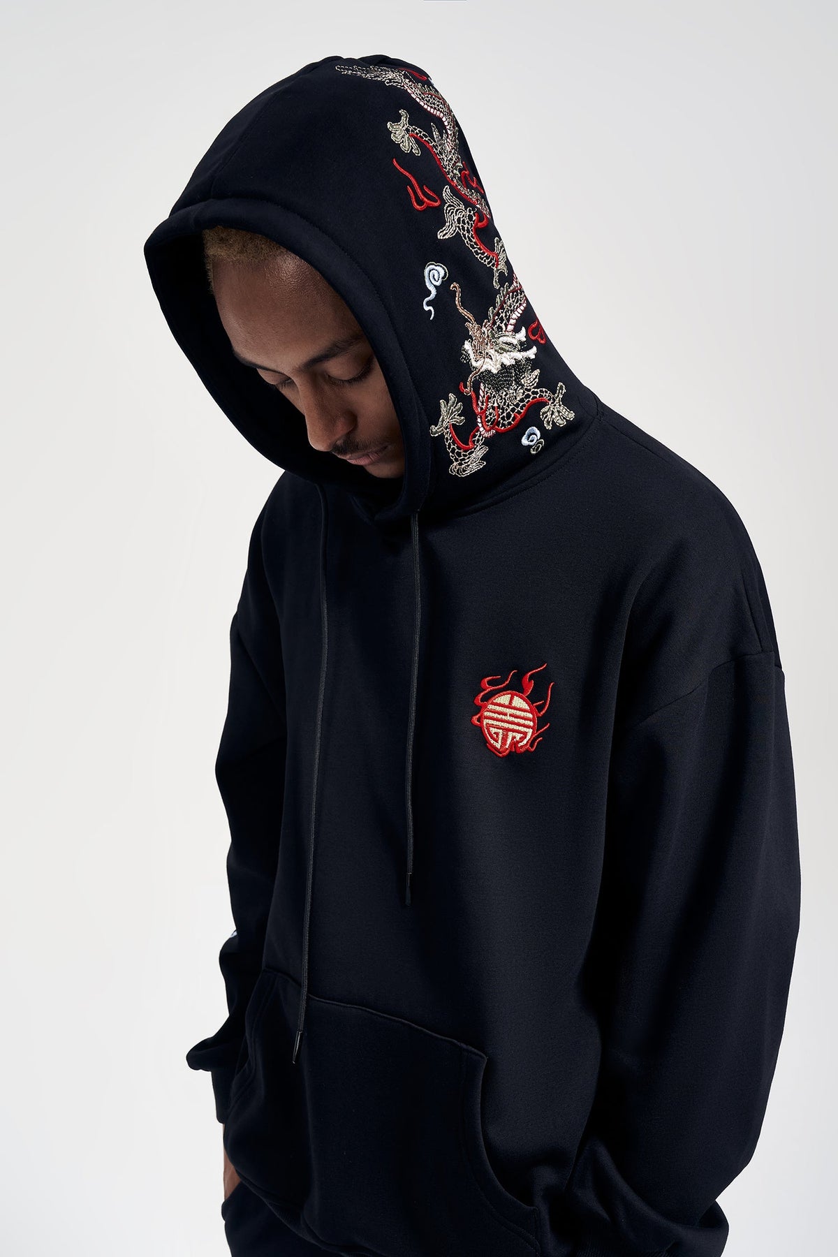 KH9190 Dragon Embroidery Hoodie