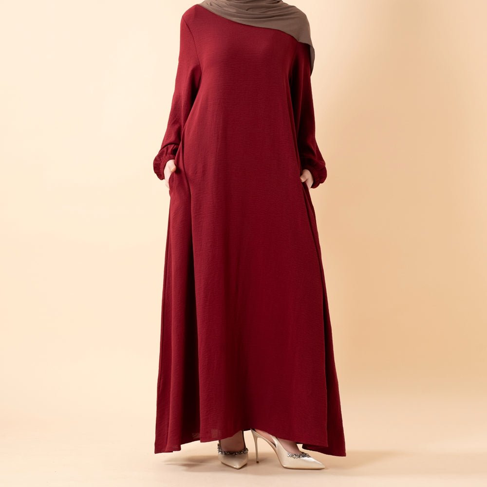 Essential Flow Crepe Maxi Dress with Pockets (MA385)
