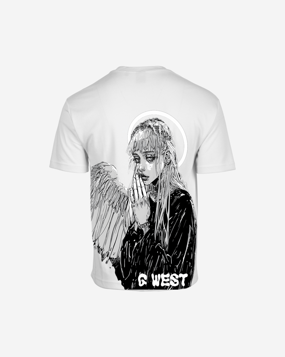 G West Mens Oversized Angel Girl Tee
