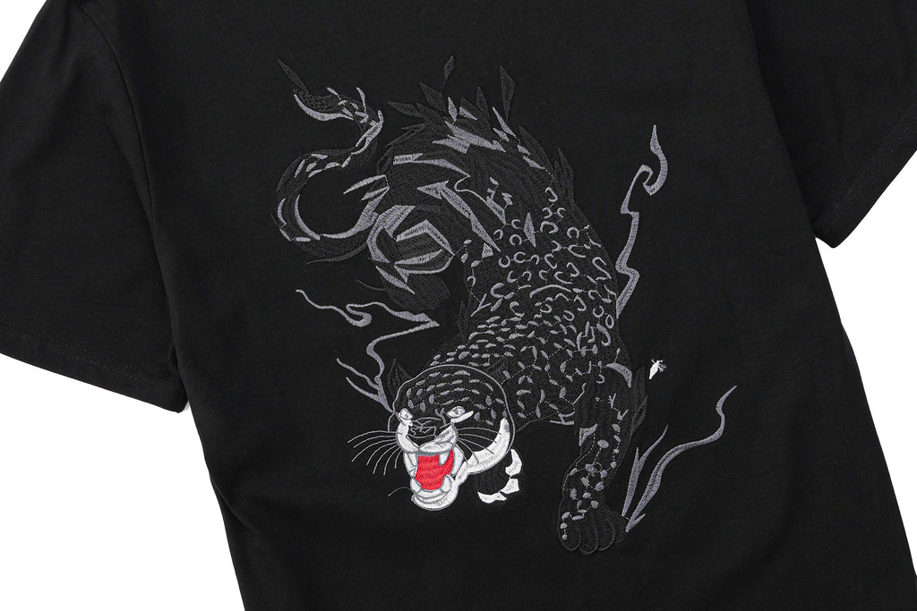 KH802 Raging Panther Embroidery Tee